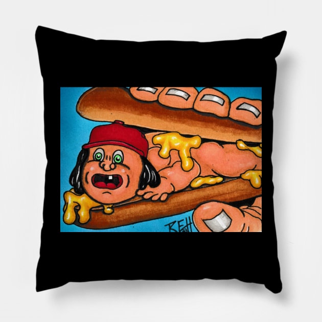 Meatball Sau Pillow by Garbage art by Albino Ryno