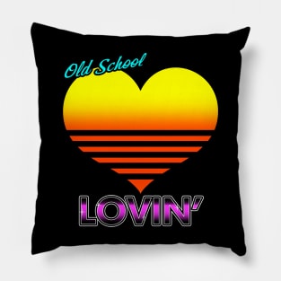 Old School Lovin' 80's Retro Heart Love Valentine Meme Pillow