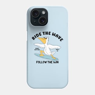 Pelican and surfing Phone Case