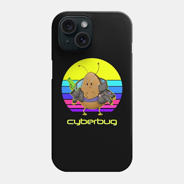 Cyberbug, the cyberpunk bug Phone Case by Radarek_Design