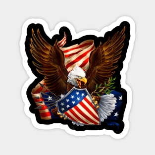 Patriotic Eagle Shield arrows american flag 4th of July Magnet