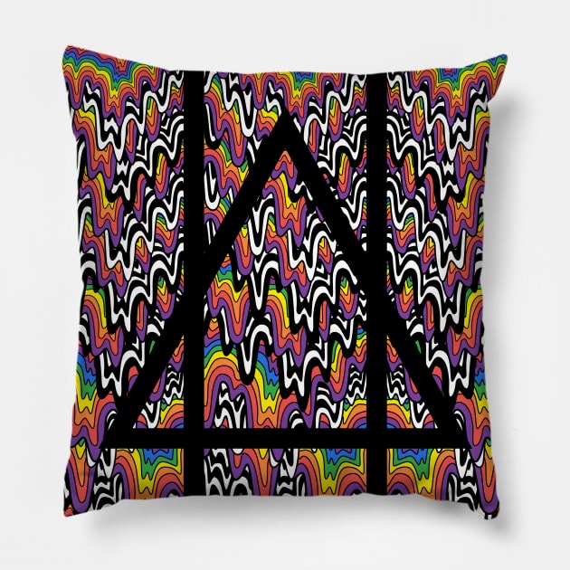 Trippy Hippy Pillow by BAHMcreations