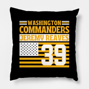 Washington Comders Reaves 39 American Flag Football Pillow