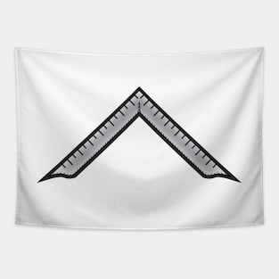 Square symbol - Masonic symbol of Worshipful Master for Blue Lodge Freemasonry Tapestry