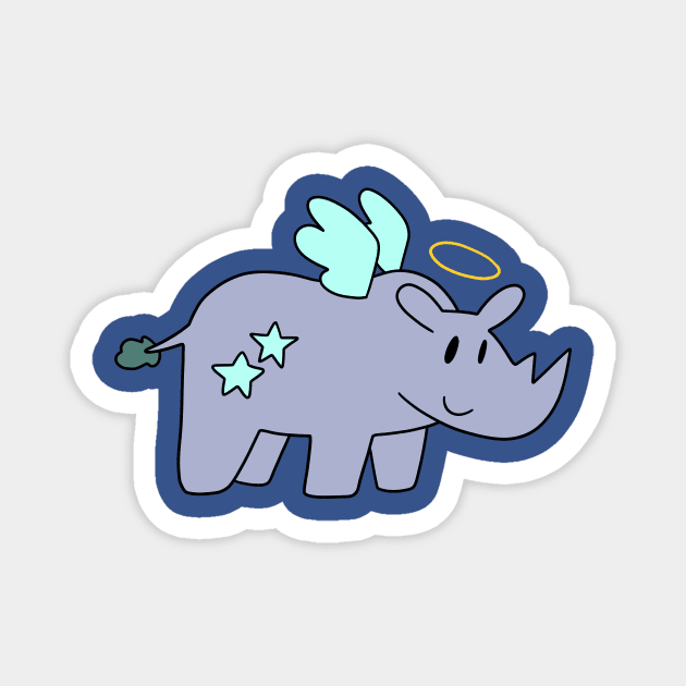 Angel Rhino Magnet by saradaboru