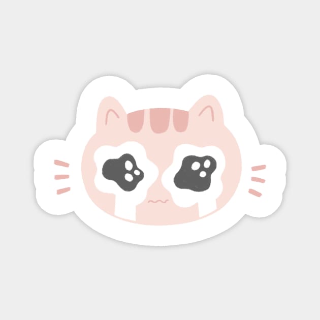 Sad Cat Magnet by Niamh Smith Illustrations