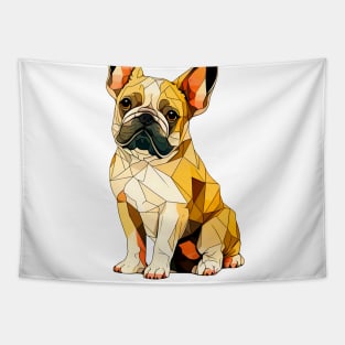 Geometric French Bulldog No. 1: Light Background (on a no fill background) Tapestry