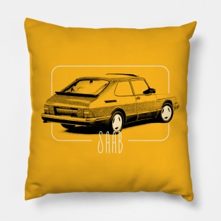 Saab 900 Retro Design Pillow