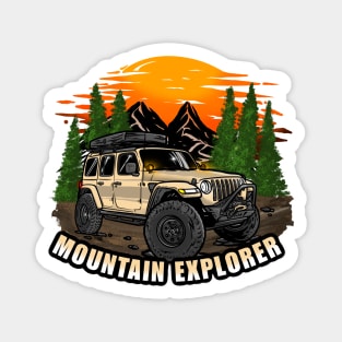 Mountain Explorer Peanut Jeep Wrangler Rubicon Magnet