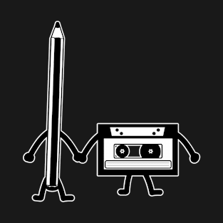 Vhs cassette Floppy disk nerd geek Retro gift T-Shirt