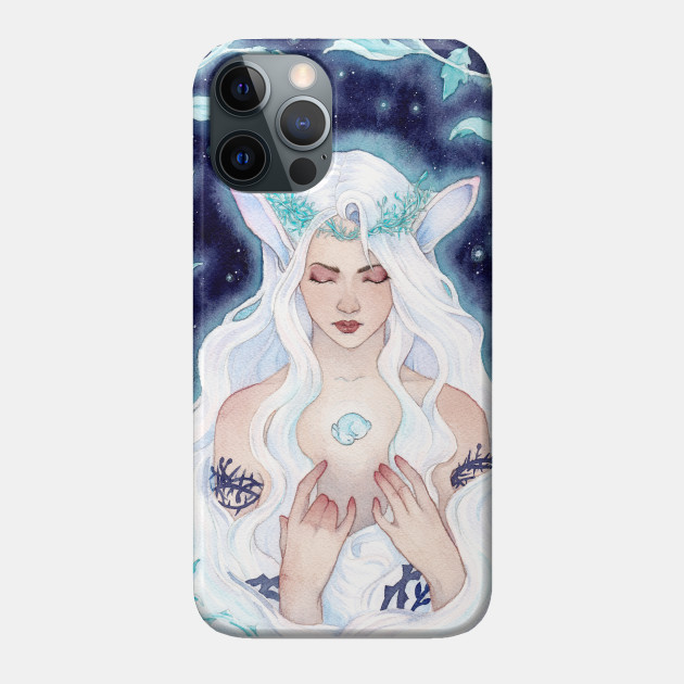 Winter Fairy with Bunny - Fairycore - Phone Case