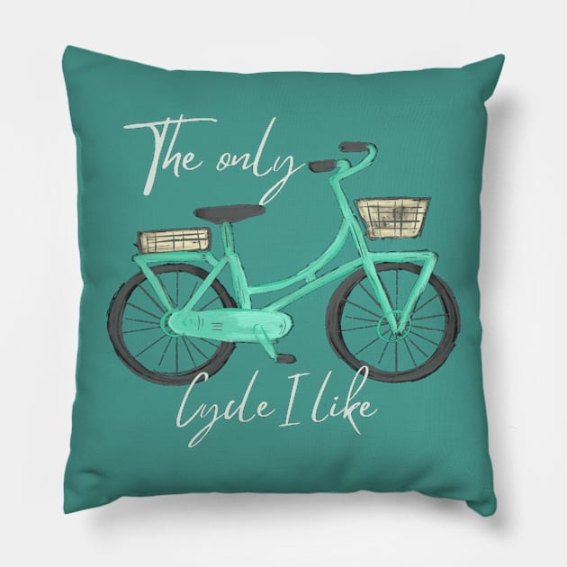 Bicycle lover, Cycling lover Pillow by Kikapu creations