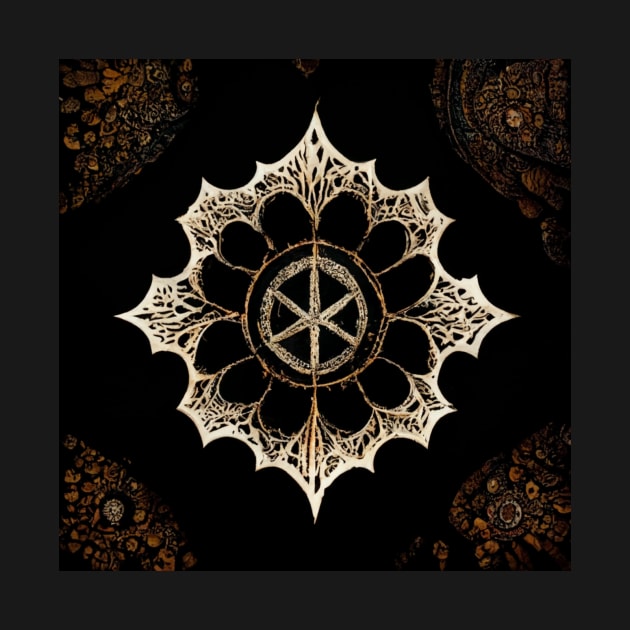 Gothic wheel mandala pattern by StoneyPhenix