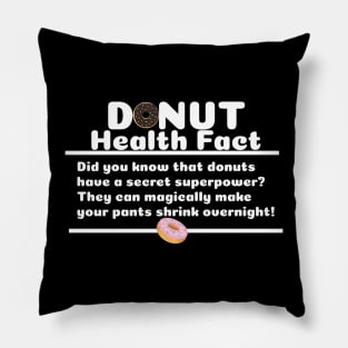 Donut Health Fact Pillow