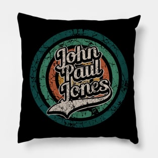 John Paul Jones // Retro Circle Crack Vintage Pillow