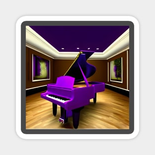 A Purple Piano In A Speciaaly Designed Room For The Piano Magnet