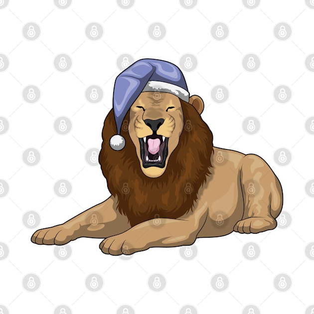 Lion Sleeping Nightcap by Markus Schnabel