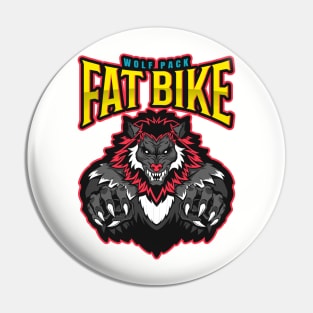 Wolf Pack Fat Bike and Mountain Biking Merch Pin