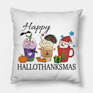 Happy Hallothanksmas Pillow