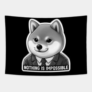 Nothing Is Impossible Shiba Inu Tapestry