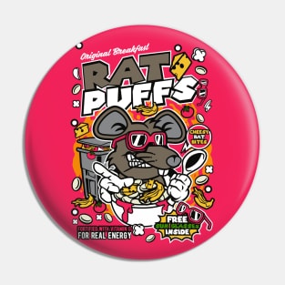 Retro Cereal Box Rat Puffs // Junk Food Nostalgia // Cereal Lover Pin