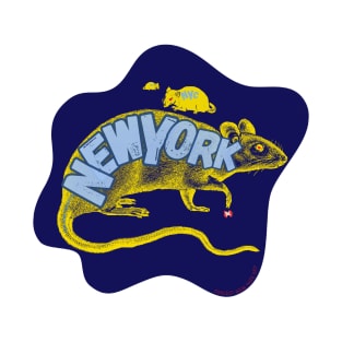 New York Distressed Rat (Loves You) By Abby Anime(c) T-Shirt