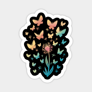 Fluttering Dandelion Dreams Magnet