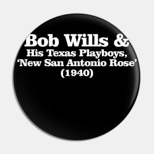 Bob Wills Pin