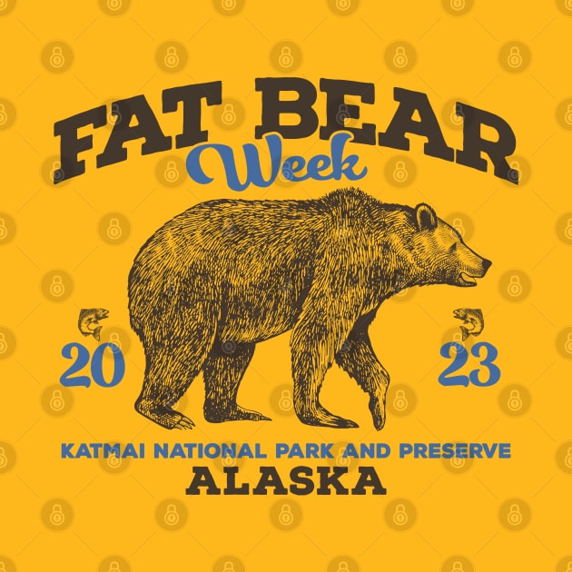 Fat Bear Week - Vintage Emblem by Real Pendy