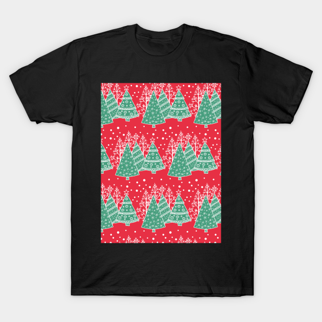 Discover Christmas pattern - Christmas Trees - T-Shirt