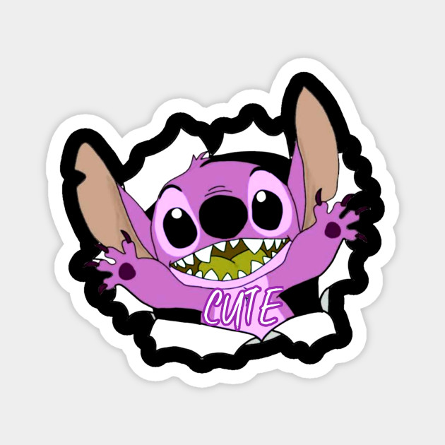 Baby Cute Stitch Cutie Baby Magnet Teepublic A picture of stitch, i designed for wall decorations in a nursery. baby cute stitch