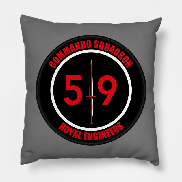 59 Commando Squadron Royal Engineers Pillow by Firemission45