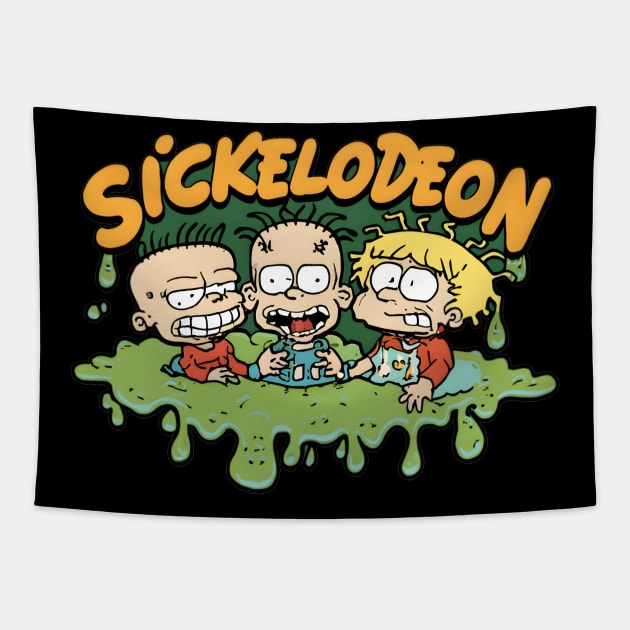 Sickelodeon V3 Tapestry by PushTheBoundaries