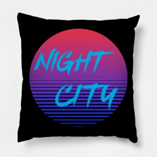 Night City Cyberpunk 80s retro Pillow