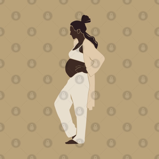 Abstract pregnant vector mother modern Illustration by NJORDUR