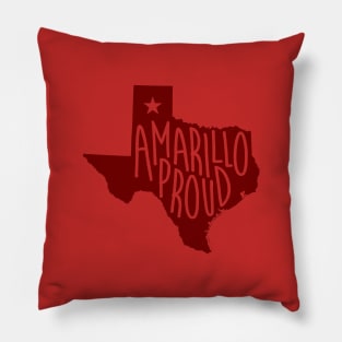 Amarillo Proud (Red Ink) Pillow