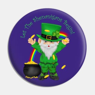 Leprechaun Gnome St. Patrick's Day Pin