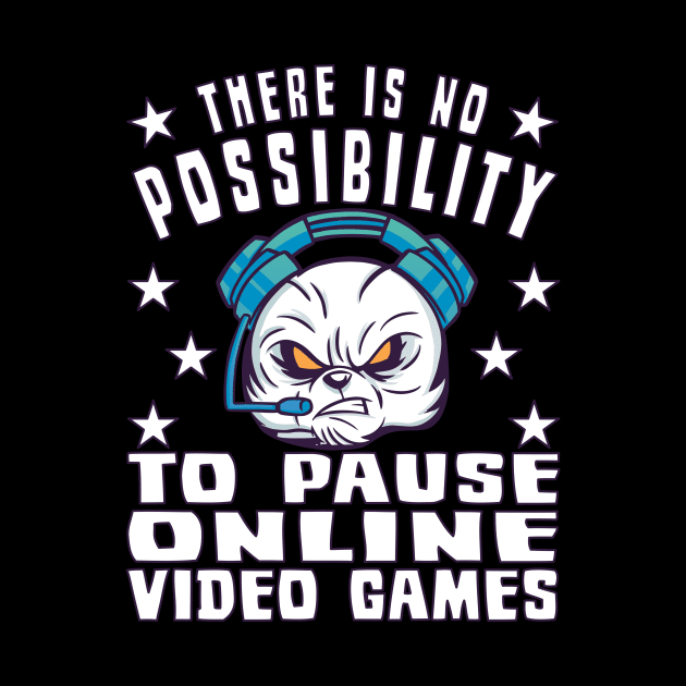 Gamer Gaming Online Gaming Pause Game Play by Monstershirts