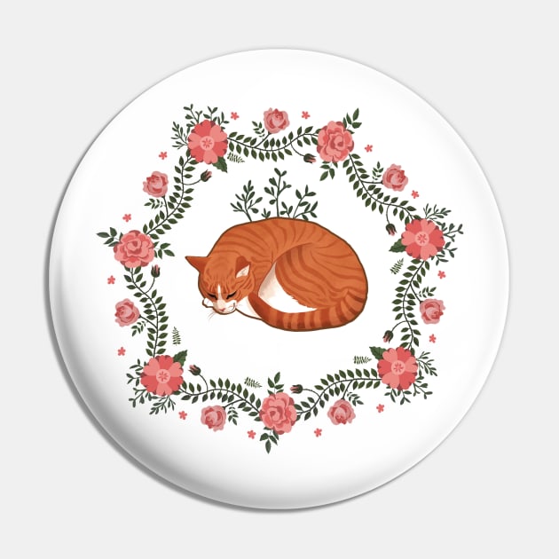 Cats and Roses Pin by sophieeves