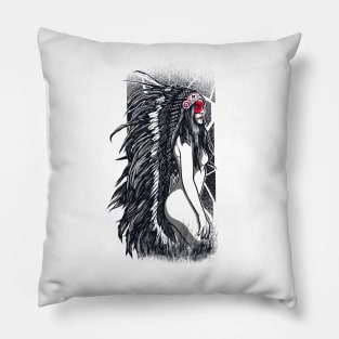 Masked Indian woman Pillow