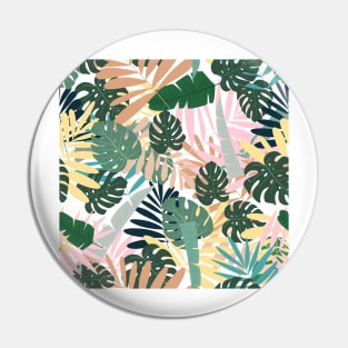 Tropical Leaves Pattern Design  4 Pin