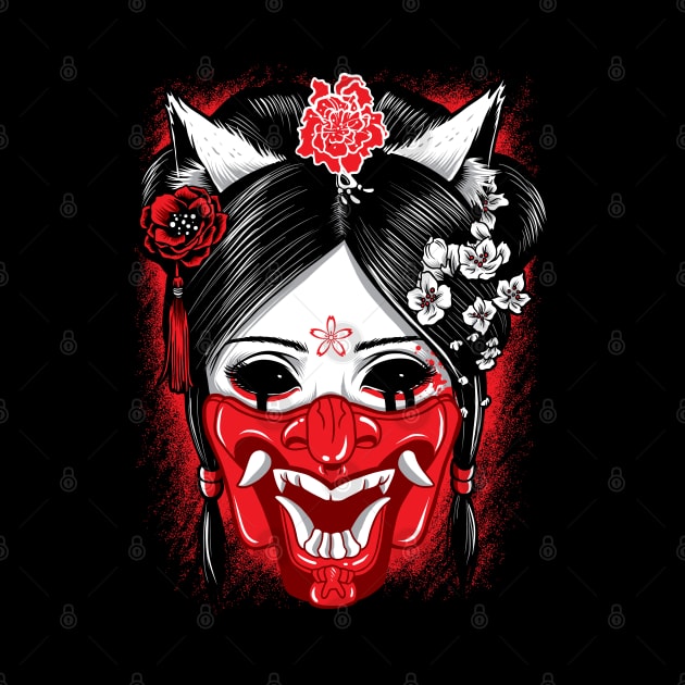 Hanya Mask Geisha by KawaiiDread