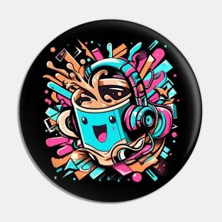 Vibrant Mug Melody - music is my life, coffee is my life Pin