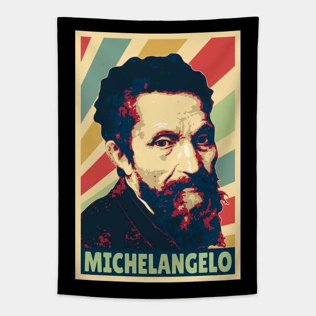 Michelangelo Vintage Colors Tapestry by Nerd_art