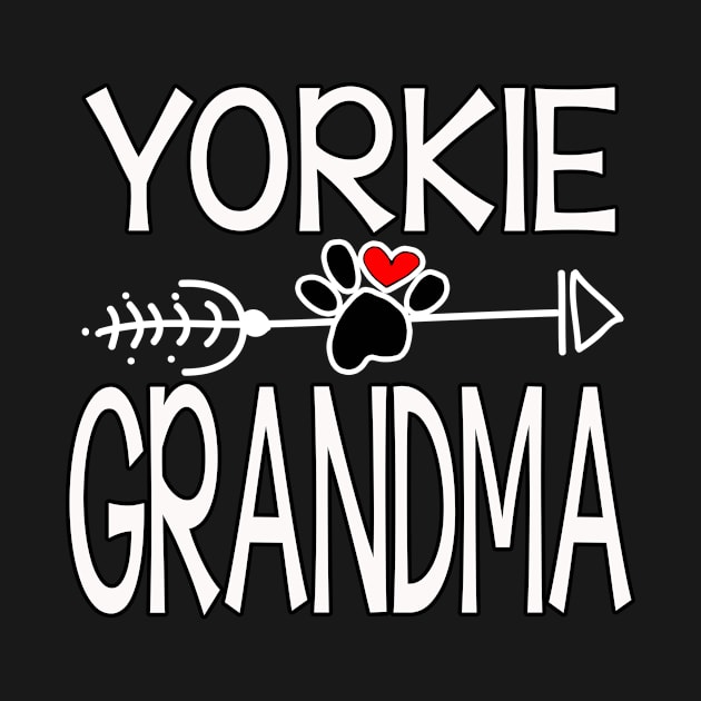 Yorkie Grandma T-Shirt Dog Lover Mother's Day Gifts by OwensAdelisass