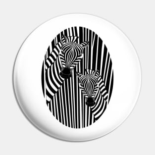 Zebra pattern Pin