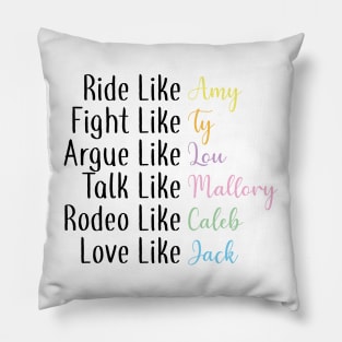 Ride like Amy Pillow