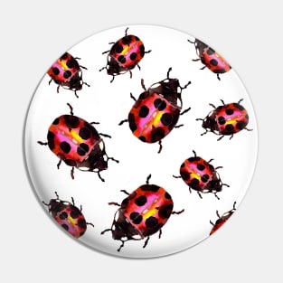 Watercolor Ladybugs Pin