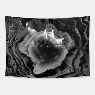 Black Rose Marble Acrylic Fluid Pour Tapestry