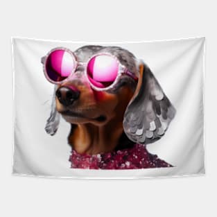 Disco dachshund Tapestry